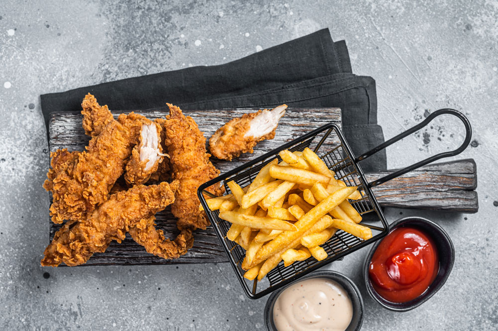 Ideas para dar tu toque personal a nuestros fingers de pollo hechos de trozos de pechuga de verdad.